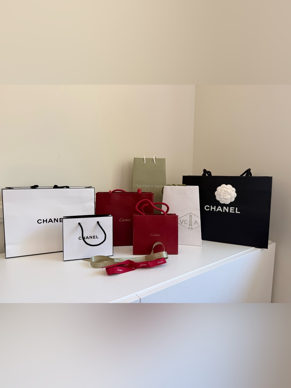 Luxury Designer Shopping Bags and Ribbon 🛍️🎀